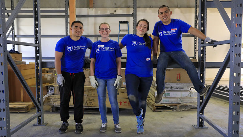 World Campus volunteers at Habitat for Humanity ReStore