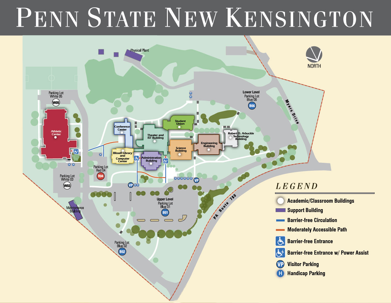 Campus Map Penn State New Kensington