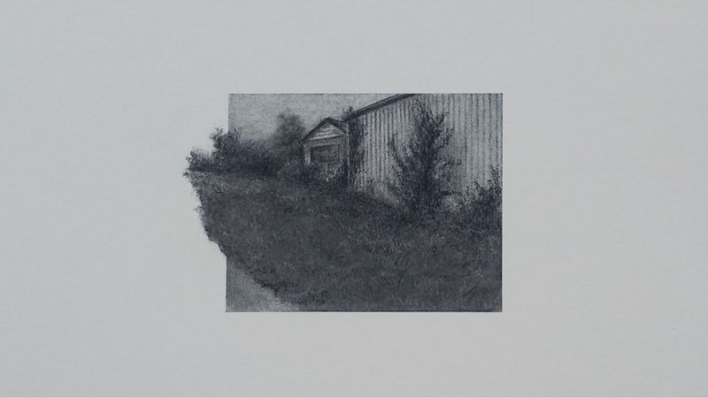 Charcoal drawing of building Lauren Scavo charcoal drawing of building