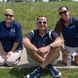 Three alumni society members at golf outing