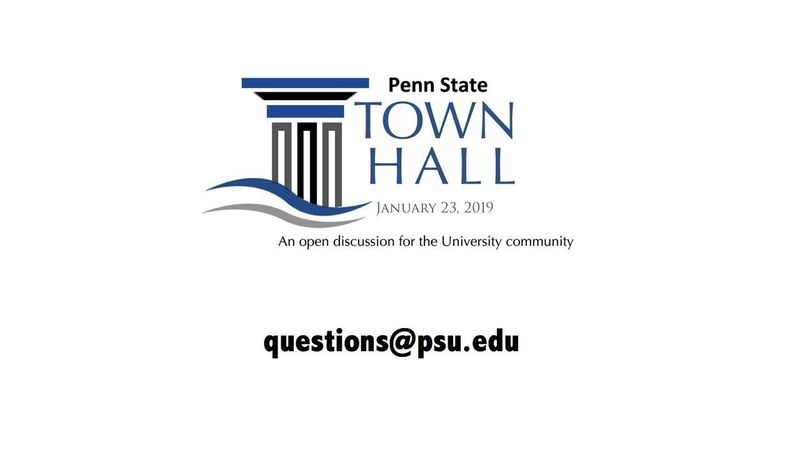 Penn State Town Hall, Jan. 23, 2019: Strategic Plan