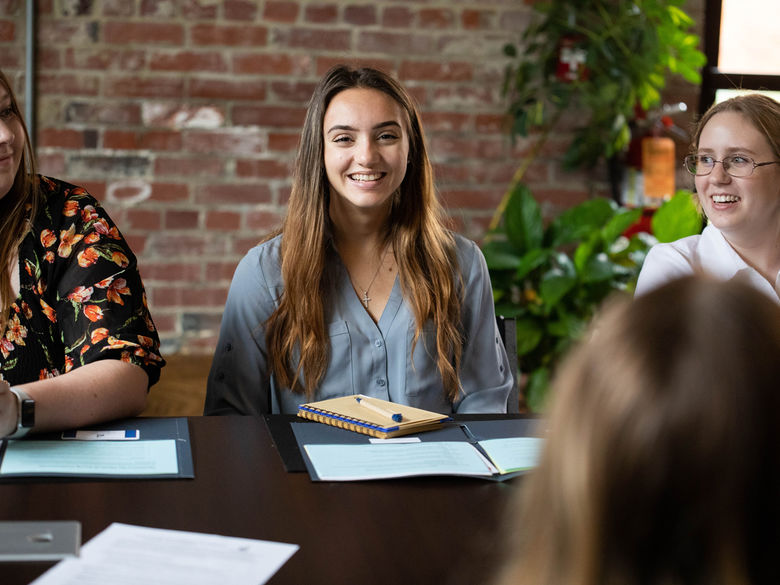 Photo of students smiling