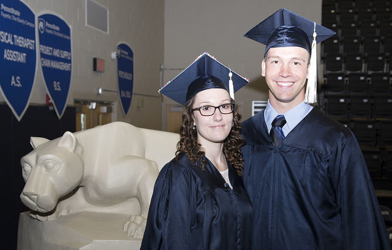 Two students from Commencement