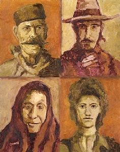 Painting of four people