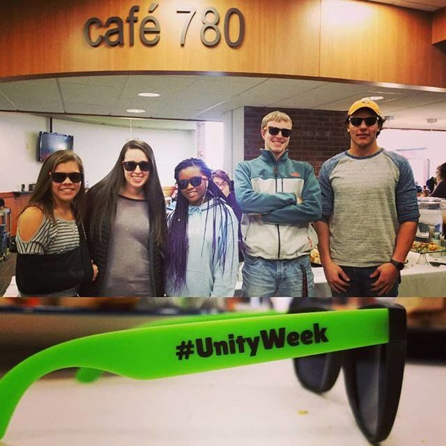 New Kensington students show off their new Unity Week sunglasses