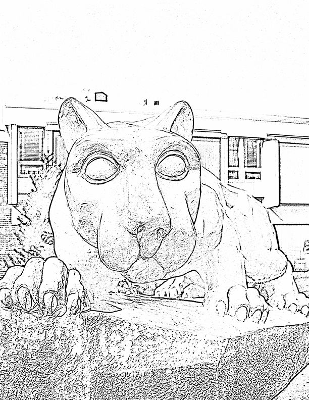 Lion Shrine Coloring Page