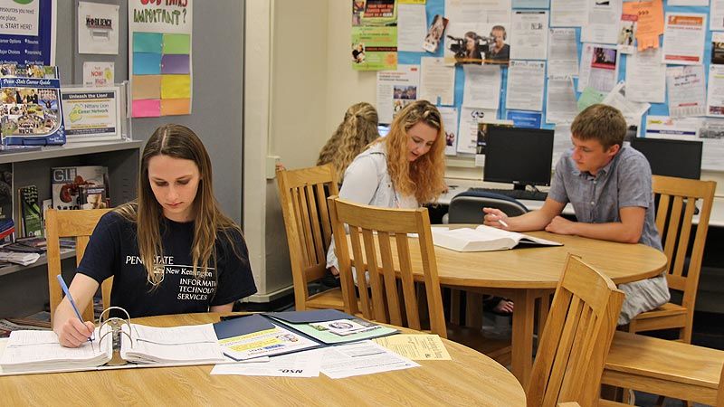 Students studying in the Success Center