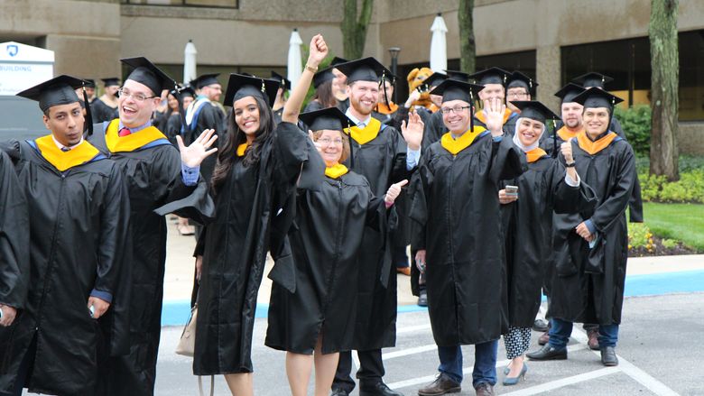 Group of Penn State Great Valley graduates excited to receive diplomas