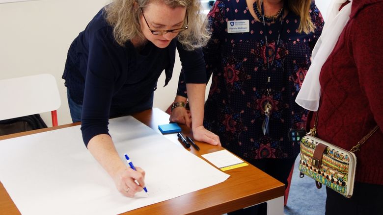New Kensington staff and faculty compile their ideas during Corner CON 2018
