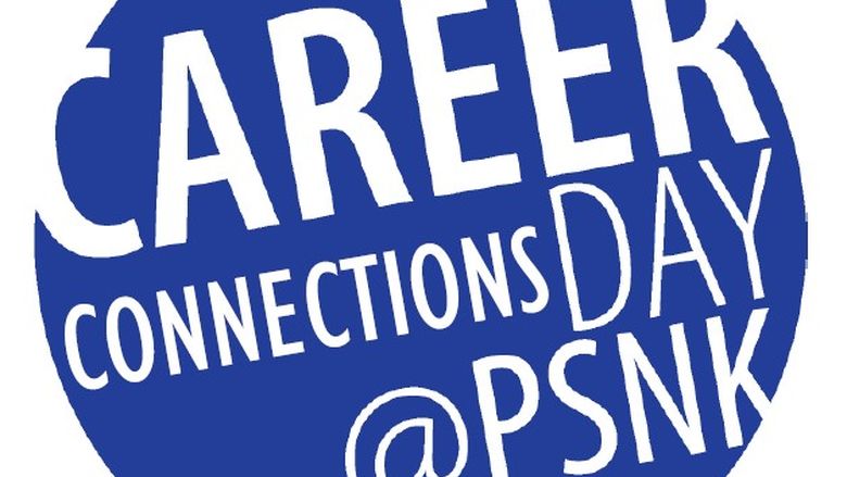 Logo for Career Connections Day at PSNK.  Logo is a purple circle with white font.