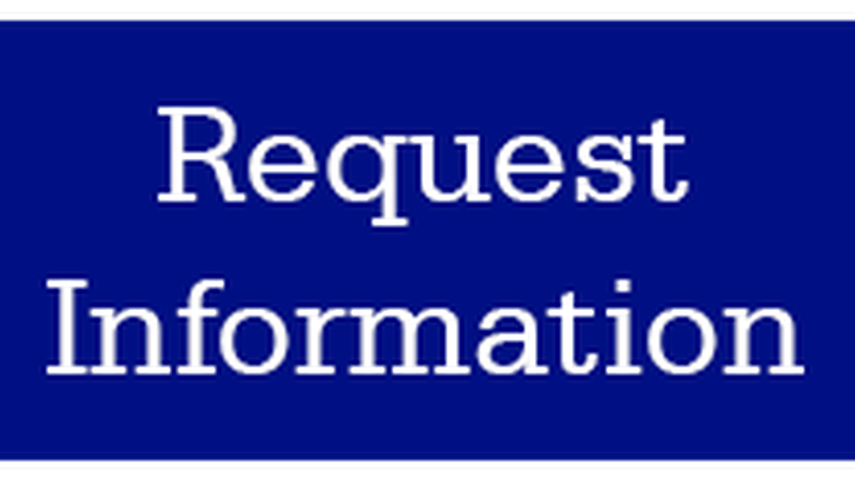 request information on a blue button