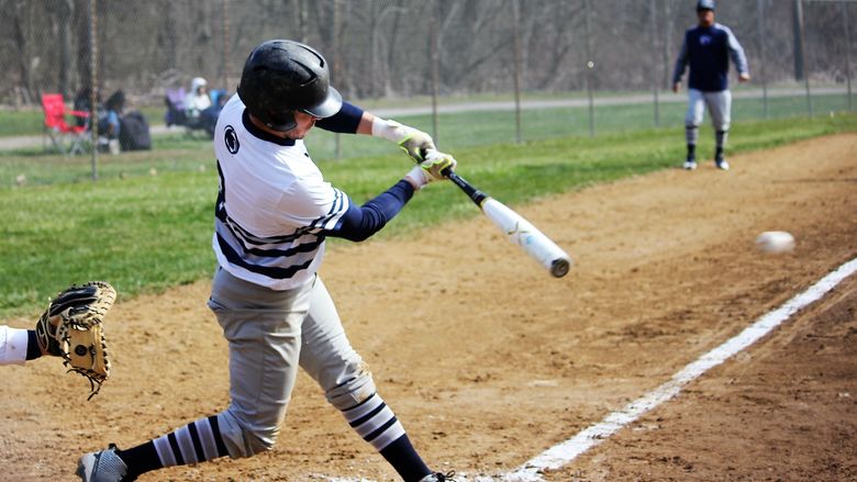 Dylan Wiley goes to bat for the Penn State New Kensington baseball team