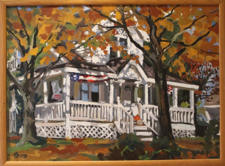 "Bus & Patty House " by Bud Gibbons Painting by Bud Gibbons
