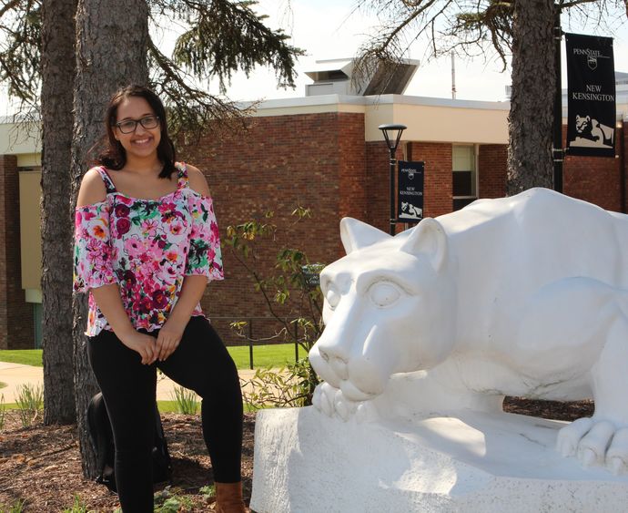 Student at Lion Shrine