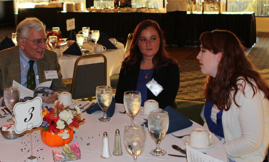 Students and donors at scholarship reception Scholarship reception