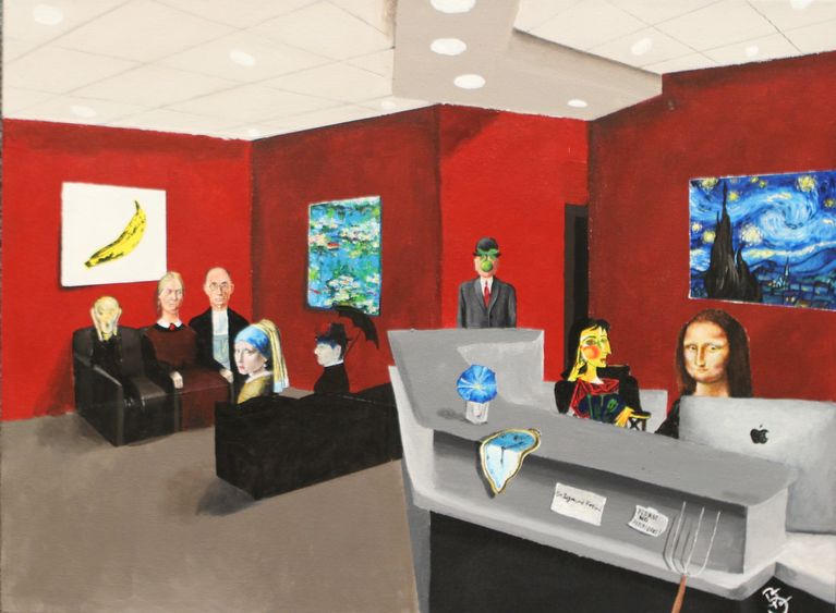 High school painting in art gallery High School painting