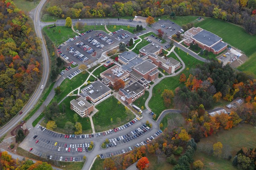 Overhead photo of New Kensington campus Overhead photo