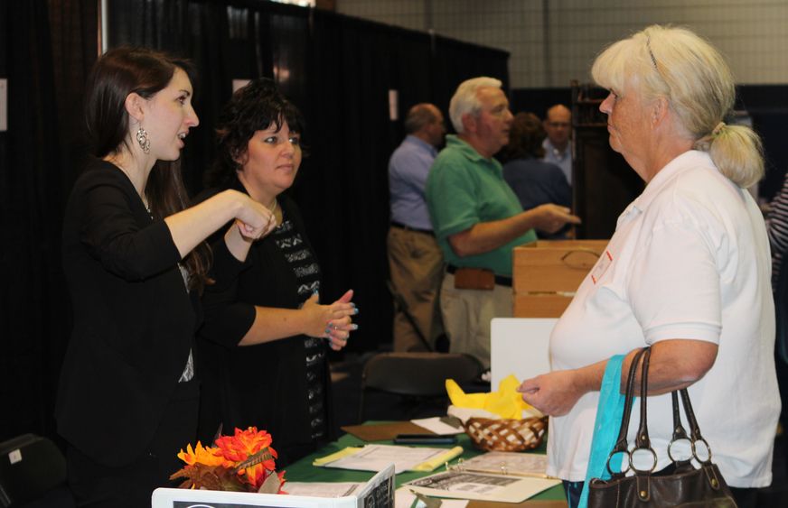 Job fair recruiter and prospective employees Job fair participants