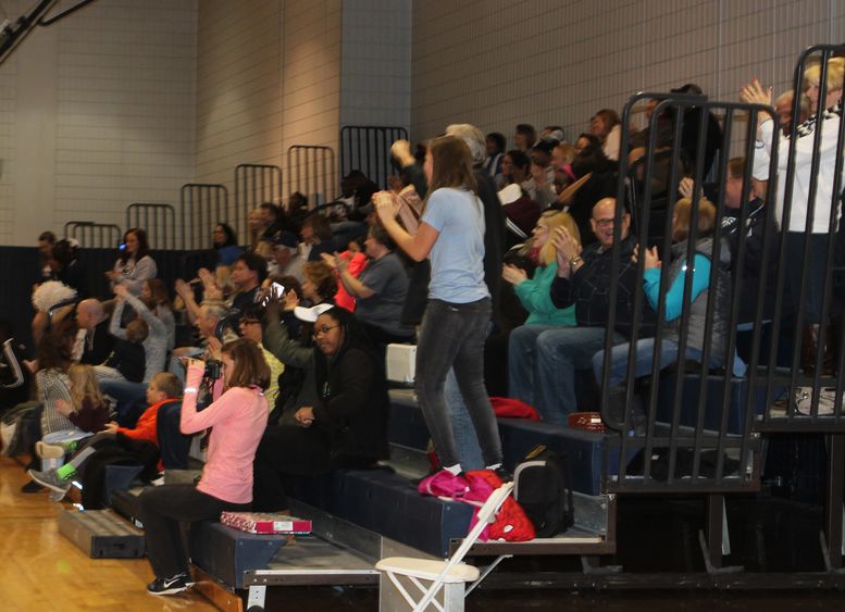 Basketball fans cheering Basketball fans
