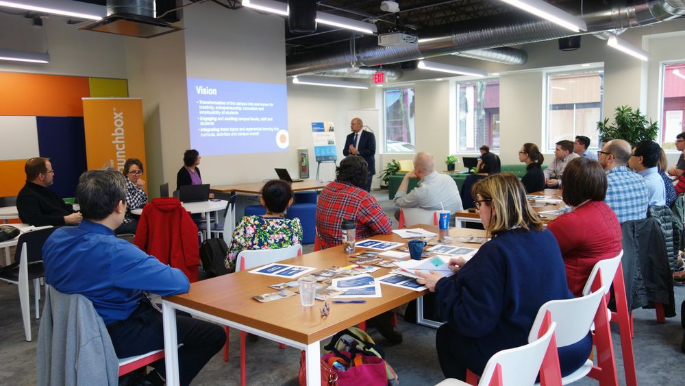 Dr. Kevin Snider, chancellor, presents Corner CON event vision to attendees