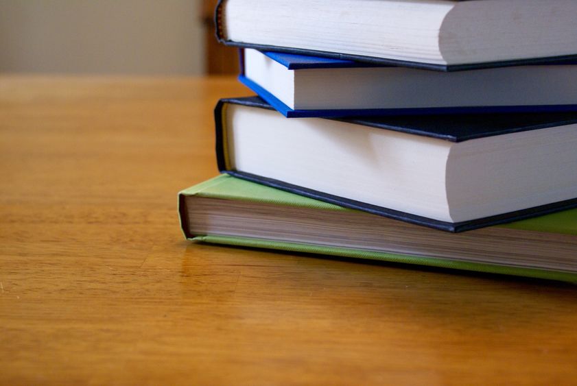 Books on table Books on table