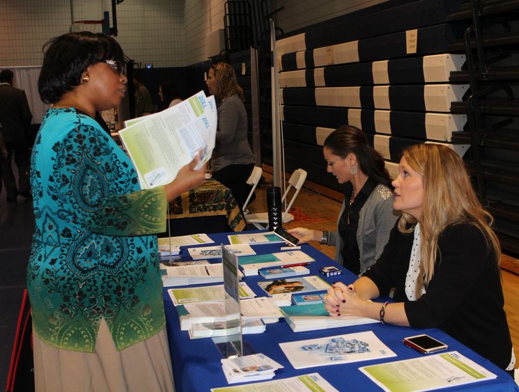 Recruiters and prospective employees Job fair participants