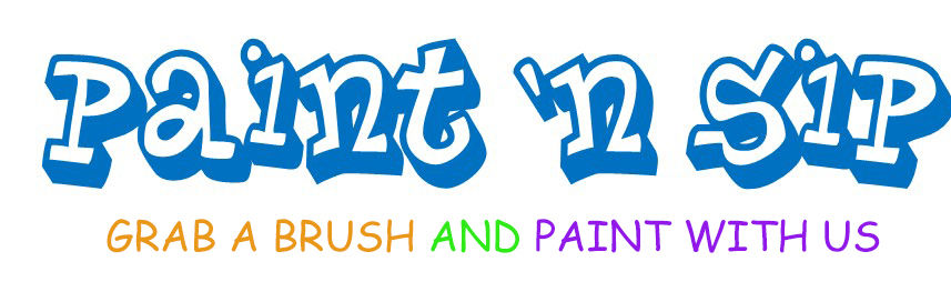 Paint 'n Sip banner Fundraising logo