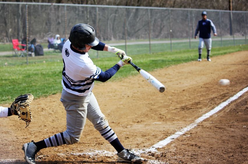 Dylan Wiley goes to bat for the Penn State New Kensington baseball team